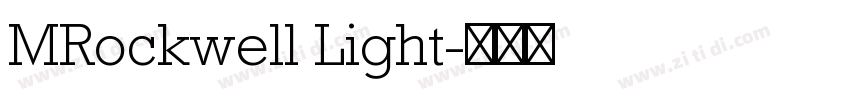 MRockwell Light字体转换